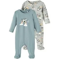 Name It Strampler Unisex mit Panda Print 2er Pack (Packung, 2-tlg., 2er-Pack)