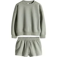 The Set Shirt & Shorts The Set Rundhalssweatshirt und Shorts im Set (2-tlg)