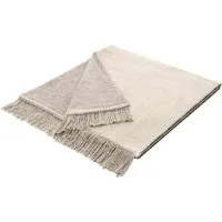 Biederlack Sesselschoner Cotton Cover Salt & Pepper, 50 x 200 cm (Breite x Länge), mit Fransen