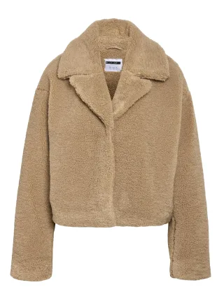 NOISY MAY - NMNATI CROP TEDDY JACKET NOOS Birch - Gr. - S