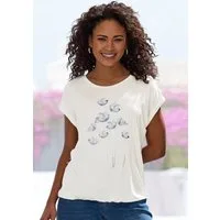 Vivance Kurzarmshirt mit floralem Print aus luftigem Viskose-Stretch