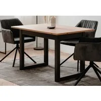 Furn.Design Esstisch Malta (Küchentisch in Anthrazit und Eiche Artisan, ausziehbar 120 - 160 cm), bis zu 6 Personen