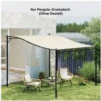 Outsunny Pavillon-Ersatzdach 297 x 243 cm Sonnensegel für Terrassenüberdachung mit UV-Schutz Beige, 297 x 243 cm (Ersatz-Dachplane, Sonnensegel), mit UV-Schutz