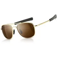 LuxusKollektion Pilotenbrille Sonnenbrille Herren Polarisierte Pilot Gold Rahmen Braun Linse