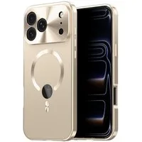 Wigento Handyhülle für Apple iPhone 17 Pro Full Cover MagSafe Metallrahmen, Magnetverschluss, MagSafe-kompatibel, stoßfest, präzise Aussparungen