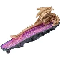 Figuren Shop GmbH Räucherstäbchen-Halter Räucherstäbchenhalter - Skelett Drache - Fantasy Räucherhalter Deko