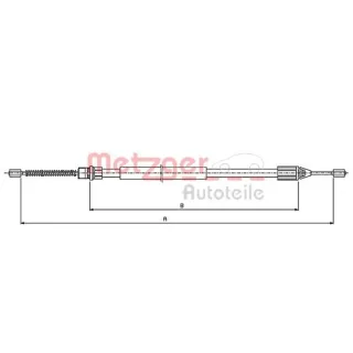 Metzger Handbremsseil hinten Renault Twingo 1
