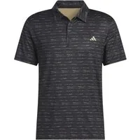 adidas Sportswear Poloshirt Adidas Golf Polo Stripe Zipper Schwarz/Gold Herren