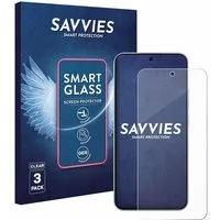Savvies Displayschutzglas Schutzglas Panzer für Oppo A6 Pro, 3 Stück, Schutzfolie Display Schutz Glas Folie klar