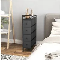 HOMCOM Kommode (Sideboard, 1 St., Stoffkommode), 20 cm schmales Design