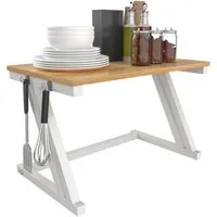 JEOBEST Regalelement Mikrowellenregal Organizer Küche, Mikrowellen Ständer Gewürzregale, 57x38x38cm, bis 30kg, Ohne Haken