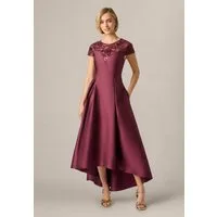 Adrianna Papell Abendkleid Combo Mikado Hi Low Gown Raffiniertes und voluminöses Partykleid
