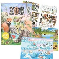 Depesche Malbuch Create your ZOO - Kreatives Malbuch mit Stickern für Kinder