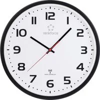 Renkforce Wanduhr Renkforce RF-6826036 Funk Wanduhr 32 cm x 45.5 mm Weiß/Schwarz