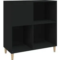 vidaXL Beistellschrank Plattenschrank Schwarz 84,5x38x89 cm Holzwerkstoff