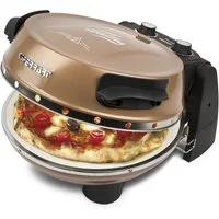 G3 Ferrari Pizzaofen G1003208 Napoletana kupfer inkl. 2-ten oberen Pizzastein, zum Überbacken bis 400 °C für echte Steinofenpizza - Limited Edition