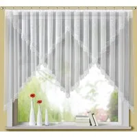 Stickereien Plauen Gardine Sahra (1 St), Kräuselband, transparent, veredelt mit echter Plauener Spitze Stickerei