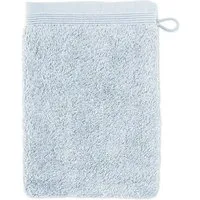 Möve Waschhandschuh Superwuschel 100% Premium Cotton Baumwolle, Walkfrottier (1-St), mit Biesenbordüre und praktischem Kordelaufhänger, einfarbig, weich