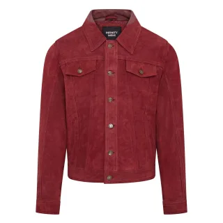 Herren Trucker Jeansjacke aus Ziegenwildleder im Westernstil - Yangon