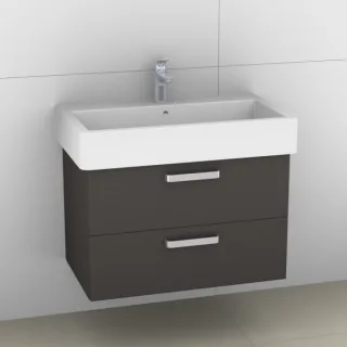 Artiqua 411 Waschtischunterschrank für Vero 045480 Stahlgrau, 411-WU2L-D19-7142-88 411-WU2L-D19-7142-88
