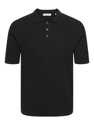 ONLY&SONS - ONSERIC REG 12 STRUC SS POLO KNIT Black - Gr. - XL
