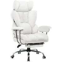 COMHOMA Gaming-Stuhl Ergonomischer Bürostuhl 180 kg, mit Lendenstütze & Fußstütze, 135° verstellbare Rückenlehne, hoher Chefsessel