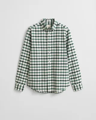 GANT - Regular Fit Oxford-Hemd mit Karomuster woody green - Gr. - L