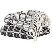 Plaid Tania weiche Kuscheldecke Tagesdecke hochwertig Reisedecke Wohndecke, ANRO, Wendedecke kuschelig-weich 130x160cm Schwarz