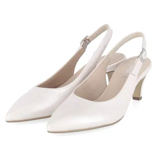 Gabor Slingpumps  Weiß - Gr. 39 -  Echt Leder