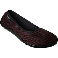pifit! Ballerina "style", Stretch, Mesh, bordeaux, 32401-2 Barfußschuh ideal bei Hallux Valgus