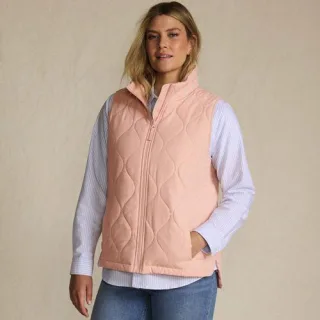 Isolierte Steppweste FeatherFree für Damen, Damen, size: regular, Pink, Polyester, by Lands' End