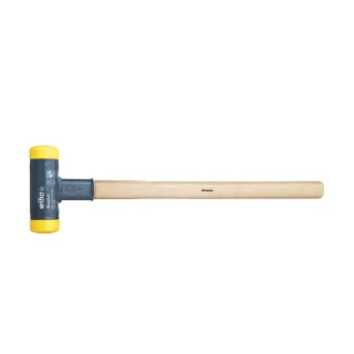 Wiha Schonhammer rückschlagfrei mit Hickory-Holzstiel, Rund-Schlagkopf - 2 Stück - 02097