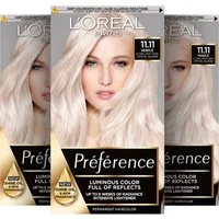 L'ORÉAL PARIS Coloration PRÉFÉRENCE HAARFARBE, Packung, 3-tlg., dauerhafte Haarcoloration mit 100% Grauabdeckung