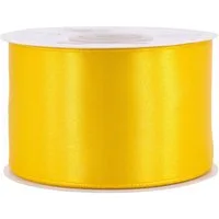 Creativery Satinband, Satinband 50mm x 25m Rolle Gelb