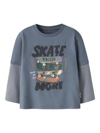 NAME IT - NMMNIAM LS TOP BOX Blue Mirage - Gr. - 92