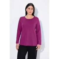 Ulla Popken T-Shirt Shirt Slim Rundhalsausschnitt Langarm