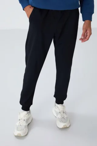 Herren Fleece-Sweatpants einfarbig