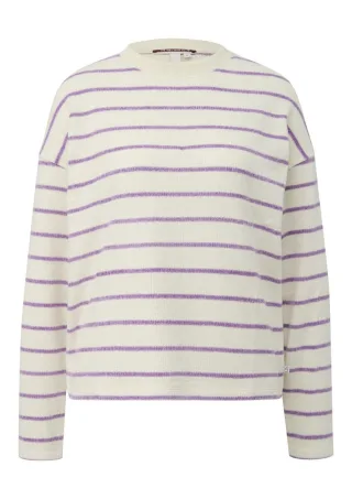 Q/S designed by - Strickpullover weiß/violet - Gr. - M