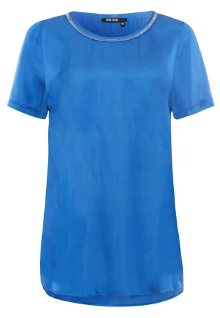 Marc Aurel - Blusenshirt mit Metallketten-Stickerei blue - Gr. - 42