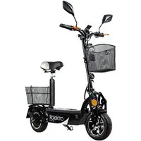 Rolektro E-Mofaroller E-Joy 20, Schwarz, 36V-12AH Blei-Gel Akku, 500 Watt, 20 km/h, bis zu 30 km Reichweite