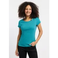 Ragwear Kurzarmshirt FLLORAH GOTS Bestseller aus Single Jersey mit softem Finish und Knöpfen