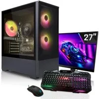 SYSTEMTREFF Basic Gaming-PC-Komplettsystem (27", AMD 5655G 5655G, RX Vega 7, 16 GB RAM, 512 GB SSD)