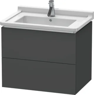 Duravit L-Cube Waschtischunterbau wandhängend Graphit Matt 670x469x558 mm - LC626404949 LC626404949