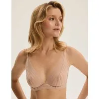 ESOTIQ Triangel-BH Triangel-BH Ciga, transparentes Mesh, Spitzenbesatz
