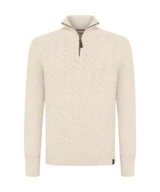 timezone - Structured Knit Troyer - Gr. - L