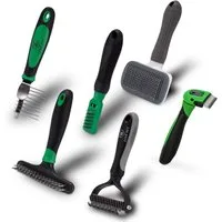 FinoPet Fellbürste FinoPet Aktions-Set mit Hundebürste Katzenbürste Entfilzungsbürsten, Edelstahl, (Langhaar Kurzhaar Unterwolle Bürsten, Tierhaarentferner, Hunde Zubehör oder Katzen Zubehör im Set Hundebürsten Katzenbürsten, 6-tlg), Langhaar, Kurzha