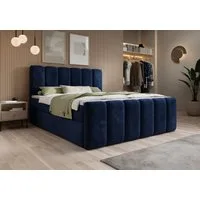thematys Boxbett mit Bettkasten 140x200–200x200 cm – Velours oder Bouclé Bezug – (Polsterbett Bonnellfederkern Matratze H3 + Gratis 3cm Topper, Boxbett - Luxus Doppelbett mit Stauraum)