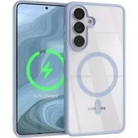 EAZY CASE Handyhülle Transparente MagSafe Hülle Samsung Galaxy S26 Plus 6,7 Zoll, Softcase, Schutzhülle mit Displayschutz, stoßfest, kratzfest, Hellblau