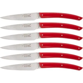 Laguiole Jean Dubost Messer Set 6 tlg., Acrylic Red