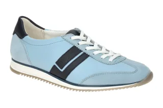 Paul Green Damen Sneaker 5453-04 Sky Blau Echtleder Nubuk Classic Halbschuhe